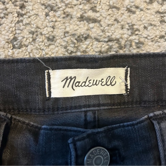 Madewell Black 9” Mid-Rise Skinny Button Up Jeans Size 28 - Picture 6 of 10